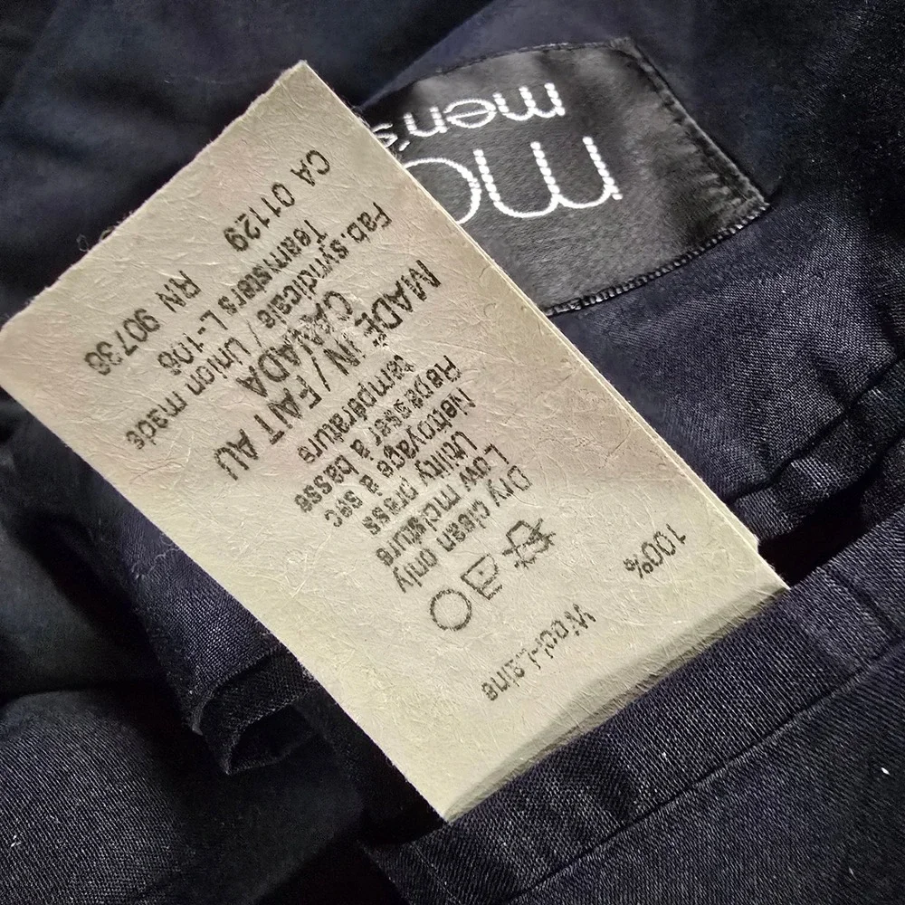 Lauren Ralph Lauren Mens 48R Navy Blue 2 Button Suit Pleated Pants Blazer
